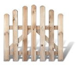 Klassische Friesenzaun Gartenpforte günstig Maß 100 x 95 auf 80 cm (Breite x Höhe) aus Kiefer/Fichte Holz, druckimprägniert + genagelt