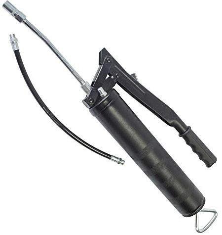 3 Way 500cc Lever Action 400g Grease Greasing Gun - with 2 Delivery Hoses DIY, Professional | Die Cast Pump Head, Air Bleed Valve, Hand Tool, Robust, Effortless
