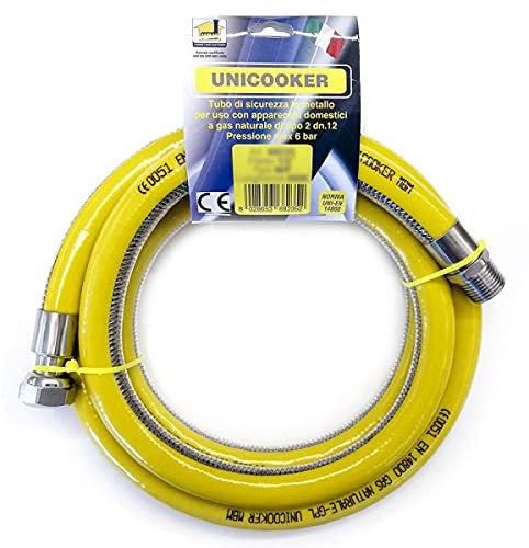 Tuyau flexible de gaz de cuisine 1 m 1/2 EN 14800 UNICOOKER M/F CE EN 14800 L 100 cm