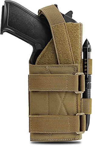 ACEXIER Universal Tactical Molle Pistolet Pistolet Holster Réglable Pistolet Holster pour 9mm G 1911 G17 18 19 26 34, Ruger LCP, Beretta