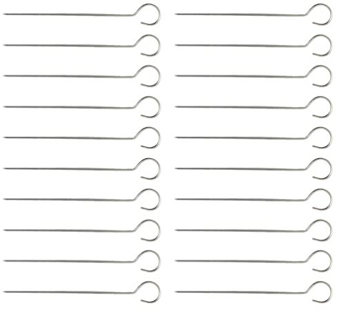 MARURY 50pcs Stainless Steel Barbecue Skewers Roast Goose Needles Turkey Lacers for Trussing Turkey and Barbecue