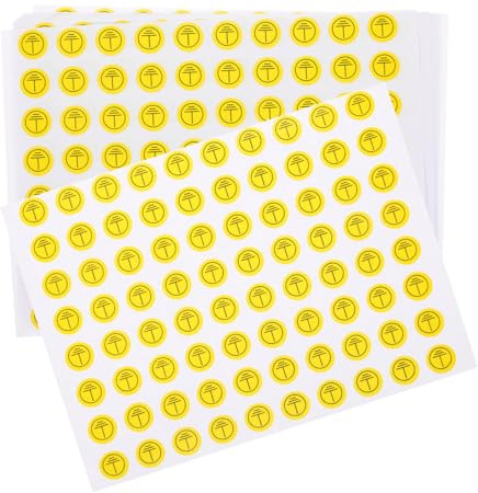 JECOMPRIS Lot de 800 étiquettes mécaniques avec symbole de mise à la terre - Symbole de mise à la terre - Autocollant pour tableau de commande