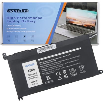Oyomba WDXOR Laptop Battery Replacement for Dell Latitude 3480 3580 3189 3379, Inspiron15 5378 5565 5567 5568 5578 5579 5368 5378 5379 5765, 7560 7570 7573 7579 7580 7569 7368 7378 WDX0R