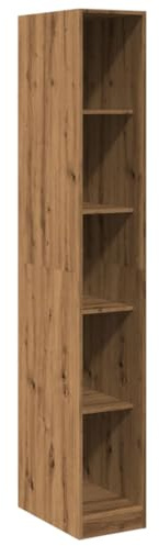 vidaXL Kleiderschrank, Garderobenschrank mit 5 Fächern, Schrank Mehrzweckschrank für Schlafzimmer, Flurschrank Offen, Artisan-Eiche Holzwerkstoff