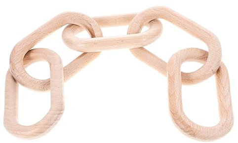 SECFOU Chaîne Bois Décorative Élément De Décoration Esthétique pour Maison Et Bureau Accessoire De Table Bois Naturel
