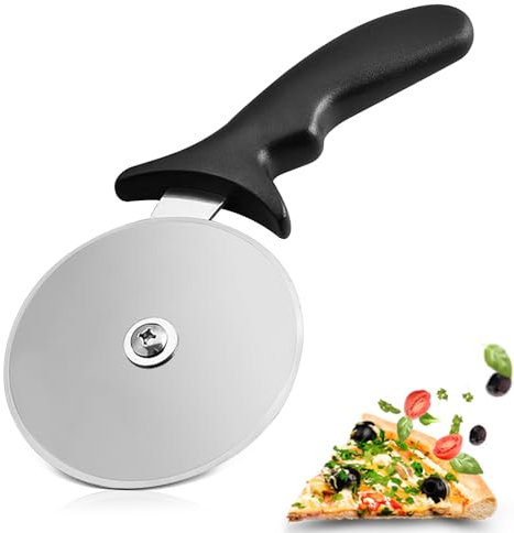 QINXUANGE Roulette à pizza professionnelle 40 cm de diamètre Noir