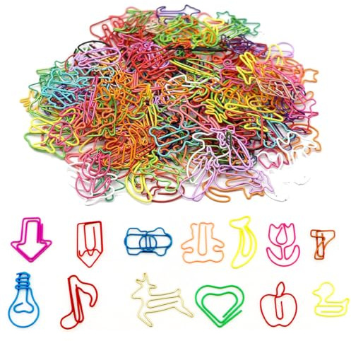 FIMWOLZ 40 Pcs clip da ufficio in metallo con design creativo e animali colorati per decorazioni scuola ufficio regali Natale poster e foto