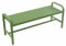 Parkbank für den Außenbereich, Metall, Aluminium, rückenfrei, für 2 Personen, Terrasse, Garten, mit 299 kg Tragkraft, Grün