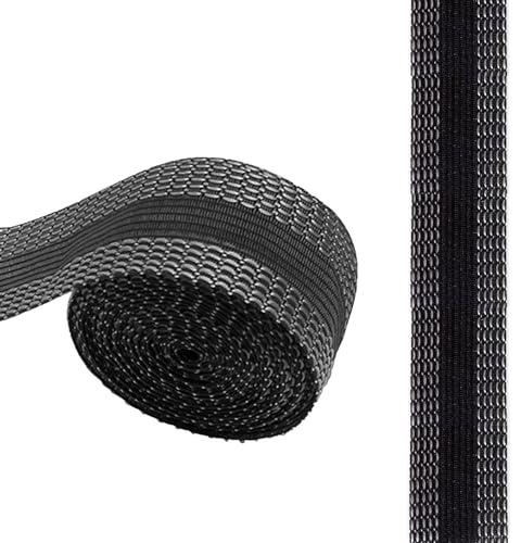 Dreamil Cinta termoadhesiva de 10 m para pantalones, ropa, cortinas (negro, 2,4 cm de ancho)