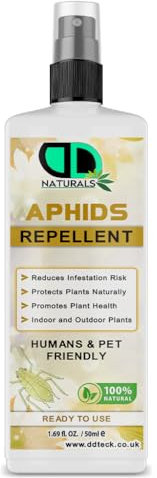 100% Natural Aphids Repellent | Safe for Humans & Pets | Protects Plants from Aphid & Bug Repellent | Ready-to-Use Spray | Indoor & Outdoor Plants | Non-Toxic | Pet & Child-Friendly (50ml Spray)