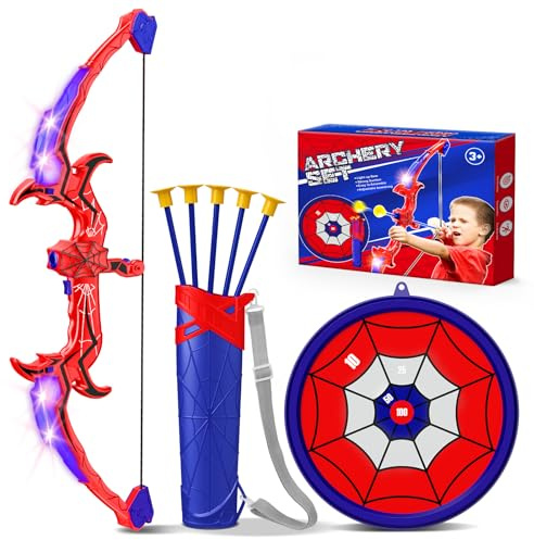 Jouets 3 4 5 6 7 8 Ans Garçon, Jouets Araignée de 3-9 Ans Flèches et Arc Jouets pour Enfants 3 4 5 6 Ans Cadeau Garçon 3-8 Ans Cadeaux noël Jeux de Plein