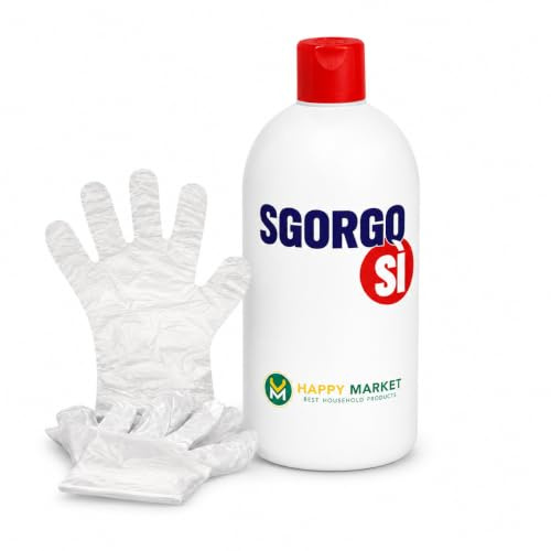 Disgorgante Scarichi 2x1L Professionale, Sgorgante WC Lavandino Doccia, Stura Tubi Scioglie Capelli Grasso Residui, Azione Rapida, Guanti Inclusi