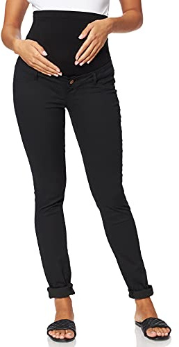MAMALICIOUS MLJULIANE SLIM PANT - NOOS, Vaqueros premamá Mujer, Negro (Black), W28/L32 (Talla del fabricante: 28)