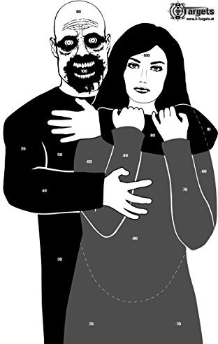 Große Zielscheiben Zombie Hostage Target / 53x84 cm/Papier 120g/m² (20 Stück)