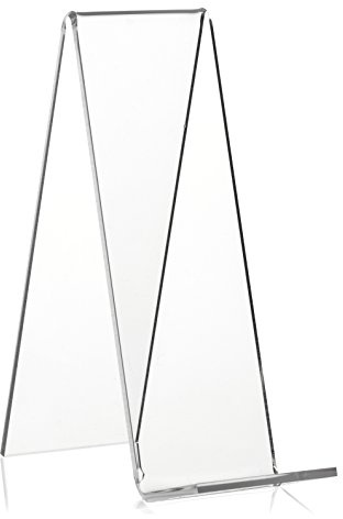 10 Pezzi VITAdisplays espositore Inclinato, Supporto per Libri, Supporto per Prodotti Come Supporto per Libri ed espositore in PLEXIGLAS Originale (Trasparente, 15,0 cm)