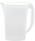 Engelland - 1 x Getränkekrug mit Deckel, Weiß-Transparent, für Saft, Wasser, Eistee, Softdrinks, Kanne, Behälter, Kühlschrankkrug, Multifunktionsbox, 2 Liter, Füllskala, BPA-frei, Kunststoff