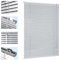 Sekey Klemmfix-Jalousie für Fenster freihängend, 25mm Alu-Lamellen, mit Bohren, inklusive Montagematerial Aluminium-Jalousie ohne Bohren, 90x130cm,Silber