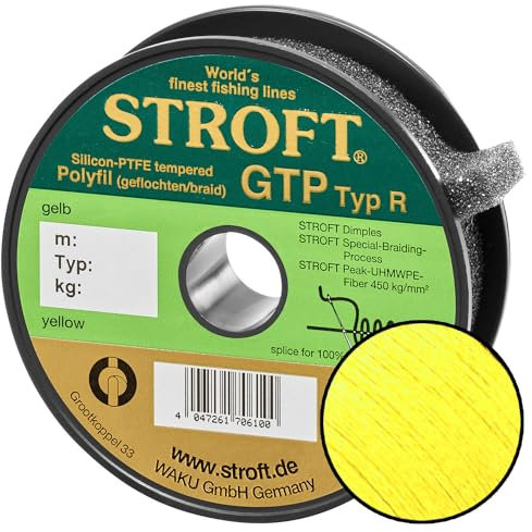 Stroft GTP Typ R Geflochtene Angelschnur 150m gelb R7-0,300mm-18kg