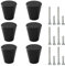 Mokife 6 Boutons de Meuble Noir, Moderne Poignée Ronde Armoire, Petits Boutons de Tiroir, Métal Boutons de Porte pour Placards Cuisine, Armoires, Commodes, Penderies, Décoration, 20x23mm
