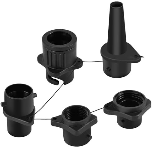 Sup Ventil Adapter, Aufblasbarer Adapter, Pumpenadapter mit 4 Gasdüse für Schlauchboote, Tragbarer Sup Ventiladapter, Sup Pumpe Adapter für Kompressor, Stand Up Paddle Board, Aufblasbares Boot, Kajak