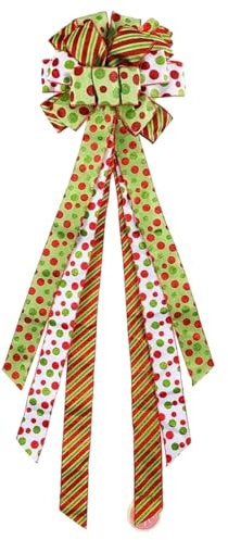 Weihnachtsbaumschleife, Dekoration für Partys, Krönung für Weihnachtsbaum, für saisonale Feier, Wohnzimmer, Eingang, Party, Kaminregal, Wanddekoration, Hintergrund für Fotos