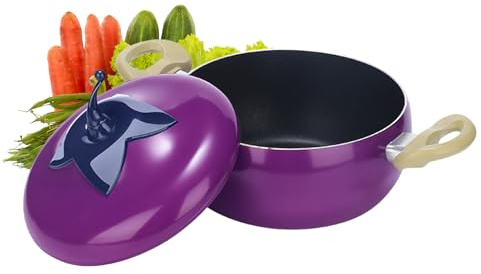 Kastrull med lock | Non-stick grönsaksfrukt kastrull | Tomat kokott med lock | för köksspis induktion spishäll soppa koka mjölk matlagning stekning simmering