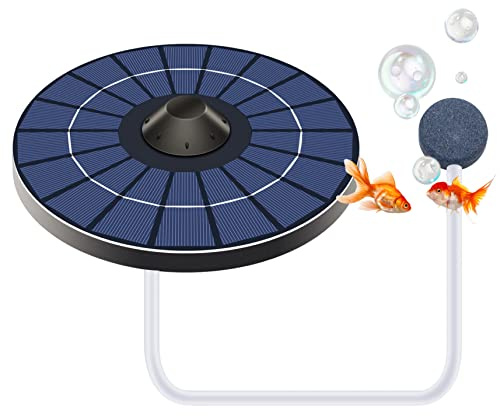 Hperu Bomba de aireador de Estanque Solar, aireador de Estanque Flotante Solar al Aire Libre Bomba de Aire oxigenador de Tanque de Peces para Suministro - Oxigenador Flotante