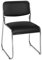 hjh OFFICE 706200 Konferenzstuhl Stuhl KOLTA PU schwarz Wartezimmer Stuhl Besprechungsstuhl Kufengestell