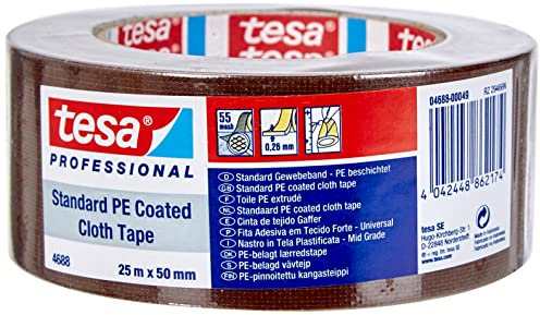 TESA 4688 - NASTRO ADESIVO, TELATO PLASTIFICATO, 50MM x 25m, MARRONE