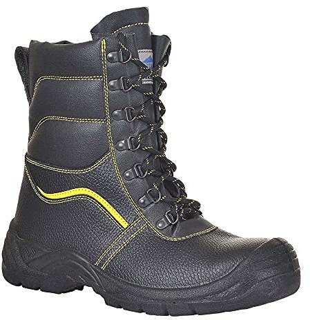 Portwest Steelite Fellgefütterter Sicherheitsstiefel S3 CI, Größe: 37, Farbe: Schwarz, FW05BKR37