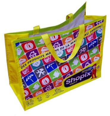 Sac cabas Ose Multicolore Réutilisable TOTE_BAG Unisex-Adultes Gris et Multicolore 45 cm x 20 cm x 39 cm
