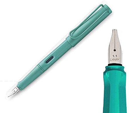 Lamy Safari Calligraphy Italic Fountain Pen Candy Aquamarine- Turquoise 2020 limited edition (1.1 NIB)