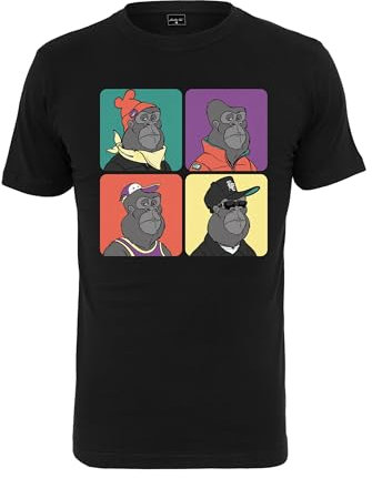 Mister Tee Herren T-Shirt Bored Gorilla Multi Tee Black S