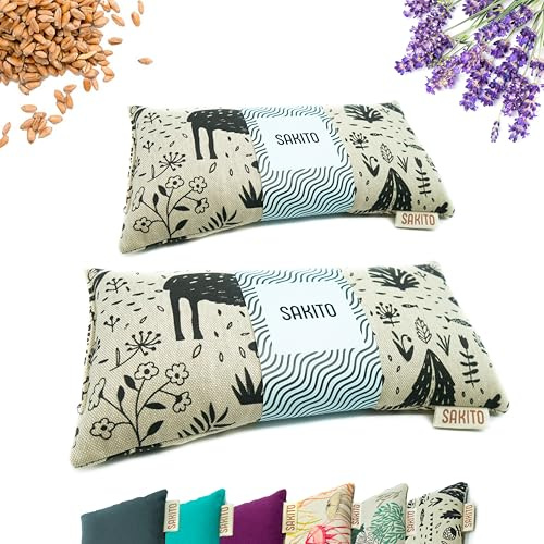 2 (uds) Cuscino Termico Microonde (25x12 cm) - Cuscino Riscaldabile Naturale per Dolori Mestruali - Utilizzo Caldo o Freddo - Elevata Ritenzione del Calore - Tessuto di Qualità - Profumo di Lavanda