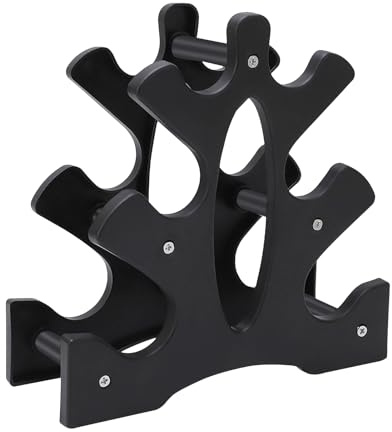 Cyrank Hantelständer mit 3 Ebenen für Hanteln, tragbarer Hantelständer, Hantelhalter für den Haushalt, Übungsständer für das Fitnessstudio zu Hause