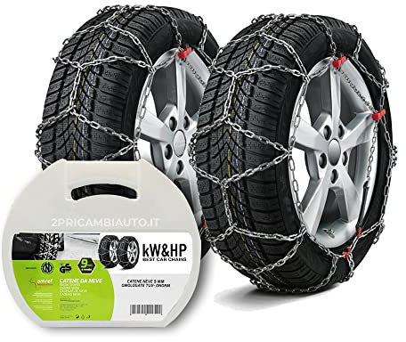 Catene da Neve per Auto OMOLOGATE E CERTIFICATE TÜV - ÖNORM GR.130 per Pneumatici Misura 225/55 R18