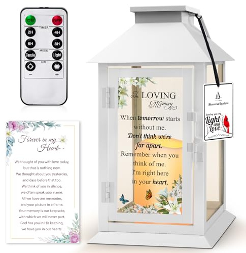 HN HAIINAA Farol conmemorativo de duelo en memoria de un ser querido, regalos conmemorativos por la pérdida de la madre, pérdida del padre, regalos de condolencias por pérdida de un ser querido