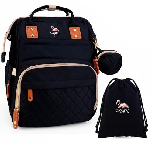 M4268782 CAMIR- Mochila bebé pañalera Mochila carro bebé Bolsos carro bebé Mochila maternidad Mochila carro bebé Bolsa maternidad hospital (GRIS, CAMIR)