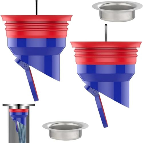 Piletta Doccia Antiodore Pieghevole con Tappo Raccogli Capelli - Set Completo per Copri Scarico Doccia a Pavimento