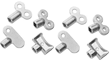 Angoily 8pcs Radiator Bleed Key Set Rectangular Radiator Valve Close Key for Heater Bleed Keys