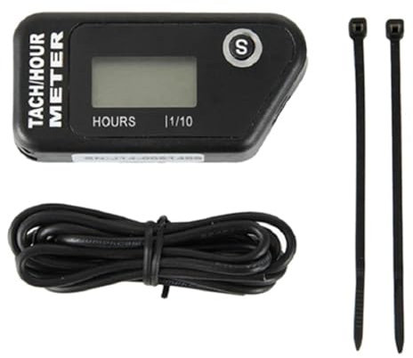 Uxsjakjsd Medidor de Horas de Velocidad para Motocicleta, LCD Inductivo, Digital, Acumulativo, para Motocicleta, ATV, Cortacésped, Camión,
