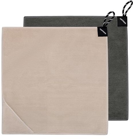 Normcore Barista Cleaning Towels 2 Packs, Microfiber Barista Cloth Set with 2 Color Assorted, Espresso Bar Accessories for Clean Steam Wand, Espresso Machine, Microfiber Cleaning Cloth