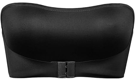 Sonnena Sujetador Bandeau sin Tirantes para Mujer Sujetadores sin Aros Hebilla Delantera Invisible Push Up Bra con Relleno