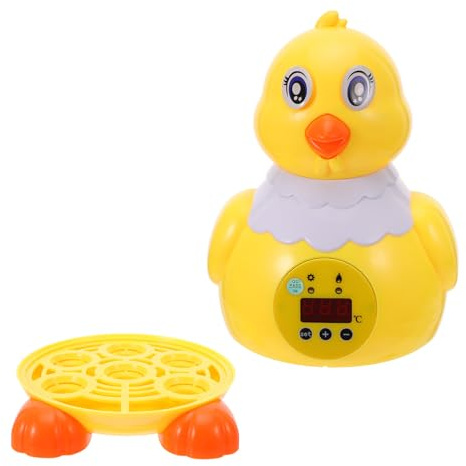 VICASKY Incubateur Automatique Intelligent pour 6 Œufs de Poule 20W Contrôle Numérique de Température et Humidité Petite Couveuse Compacte avec Fenêtre D’Observation Faible