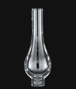 B&P Lamp® 1 1/2 Inch by 8 Inch Wiena Bulge Style Clear Glass Lamp Chimney for Vintage and Antique Style Globes