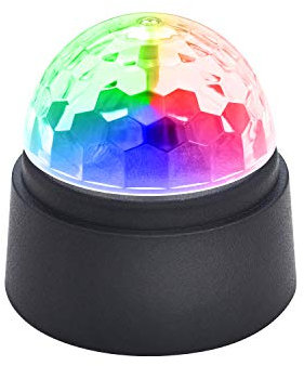Global Gizmos 45390 Crystal Starball Disco Light/Mini Disco Lights/Battery Operated/Party Light for Kids Birthdays, Family Gatherings, & Christmas / 9cm x 9cm