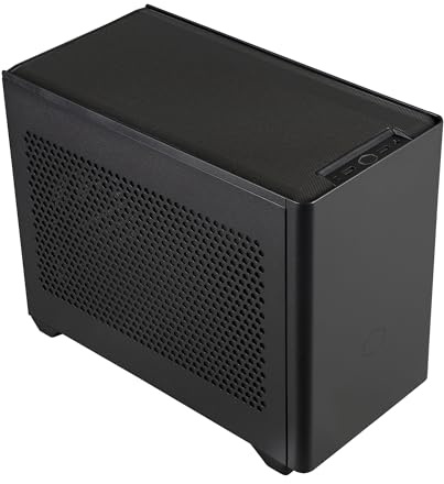 Cooler Master NR200 Mini-ITX PC Case – 280mm Radiator Support, Fits up to 6 x 120mm Fans, Vertical GPU Mount with 330mm GPU Clearance, SFX PSU, Compact High Airflow ITX Gaming Mini Tower, Black