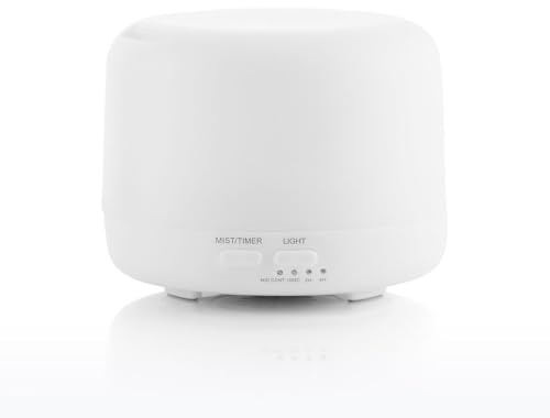 InnovaGoods® Humidificateur diffuseur d'arômes avec 7 couleurs LED multicolores Steloured, humidifie l'air, diffuse des arômes et crée une atmosphère relaxante, 3 modes de fonctionnement, idéal pour l