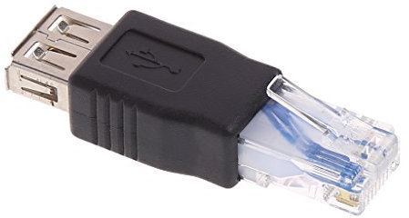 1 PC USB A Ethernet Adattatore USB A RJ45 Adattatore USB 2.0 Femmina A LAN RJ45 8P8C Maschio Crystal Ethernet Adapter