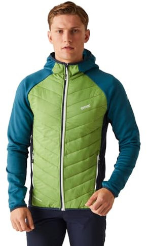 Regatta Herren Softshelljacke mit Kapuze Gepolsterter Mantel, Piquant Green/Marokkanisches Blau, 3XL